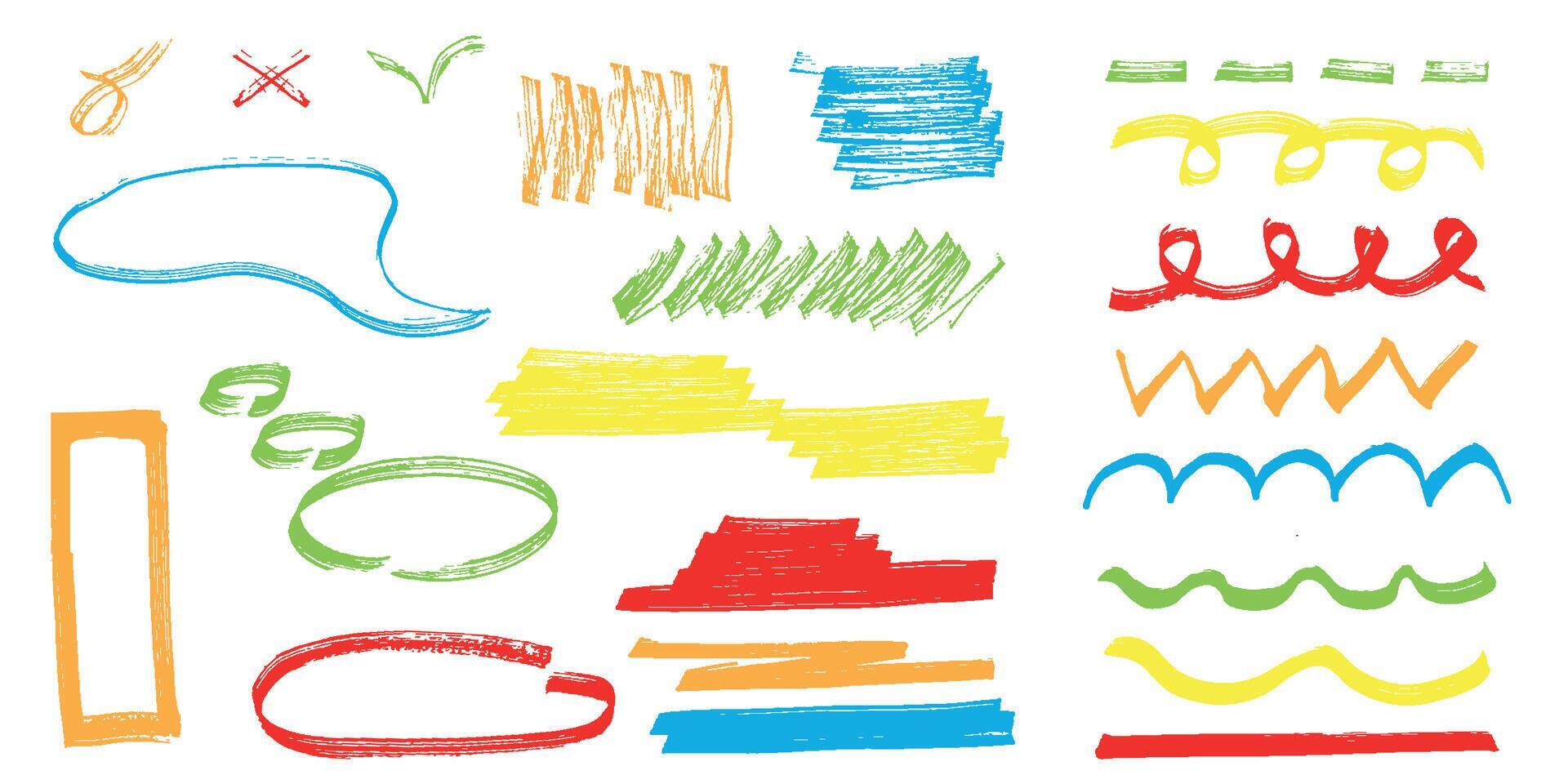 Elements for notetaking, highlighting, and underlining in Hand drawn