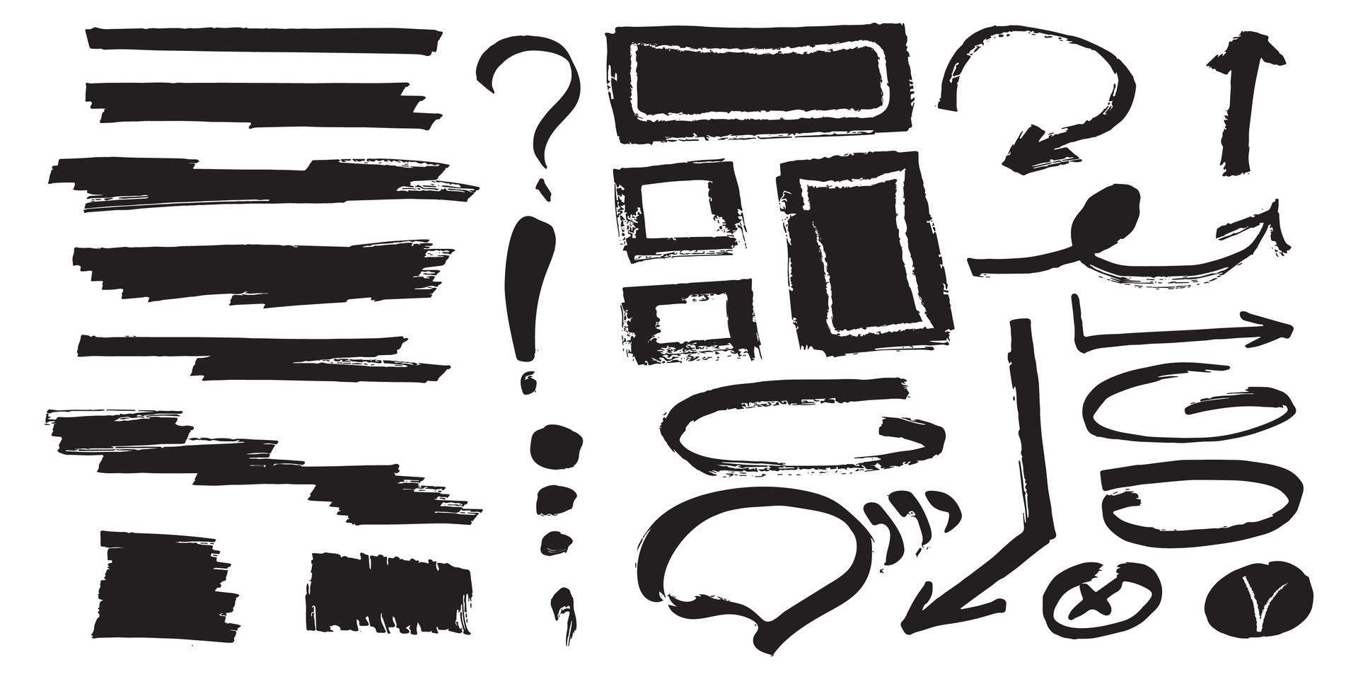 Elements for notetaking, highlighting, and underlining in Hand drawn