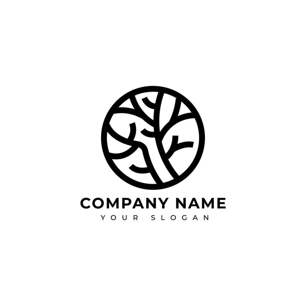 Simple and modern Tree logo vector design template