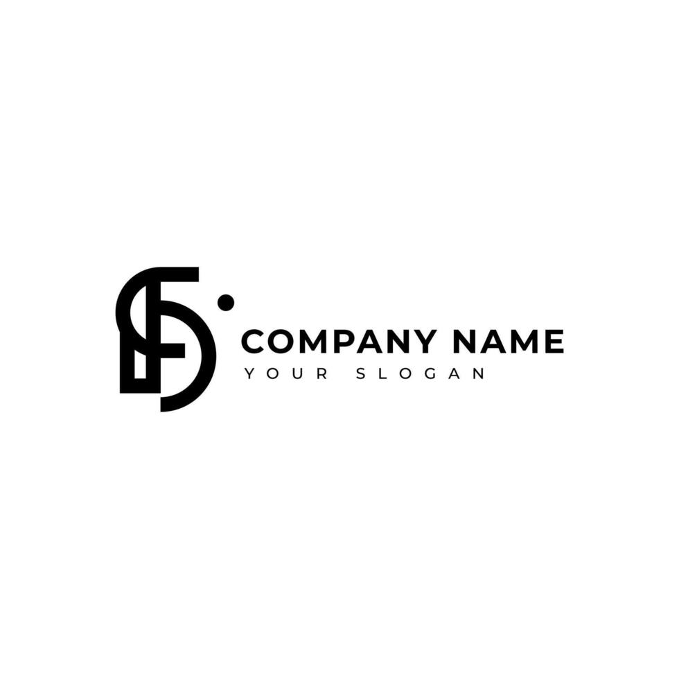 Modern Letter fd logo vector design template