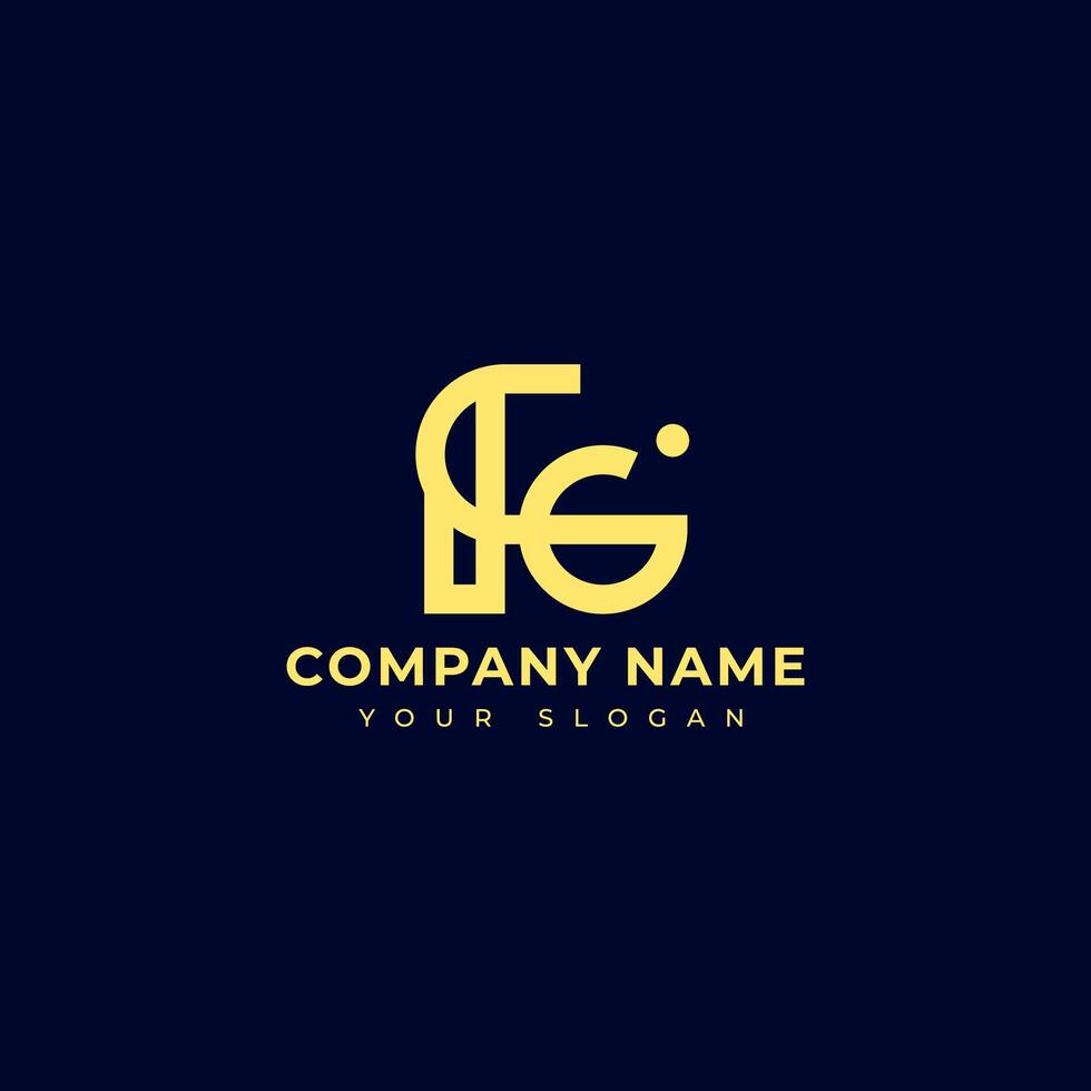 Modern Letter fg logo vector design template