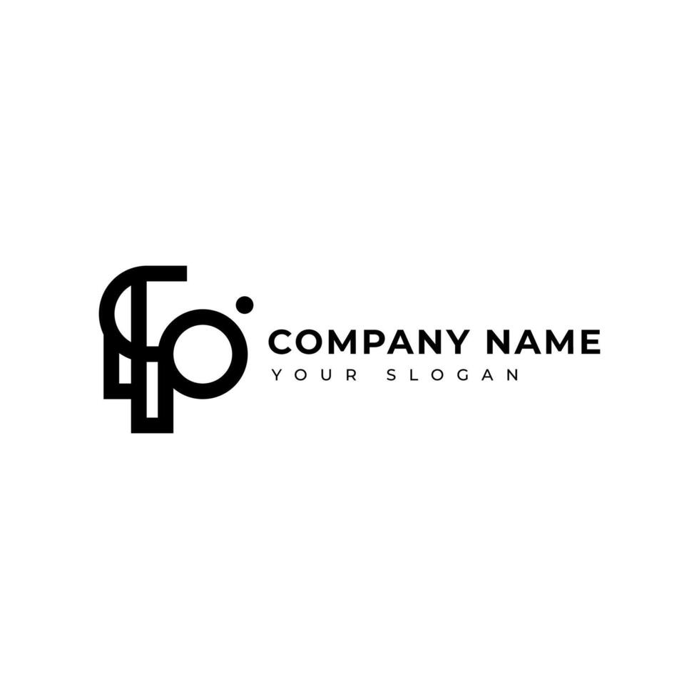 Modern Letter fp logo vector design template
