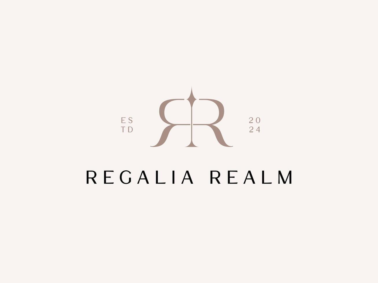 inicial rr para insignias reales reino dama empresario logo modelo para mujer de negocios vector