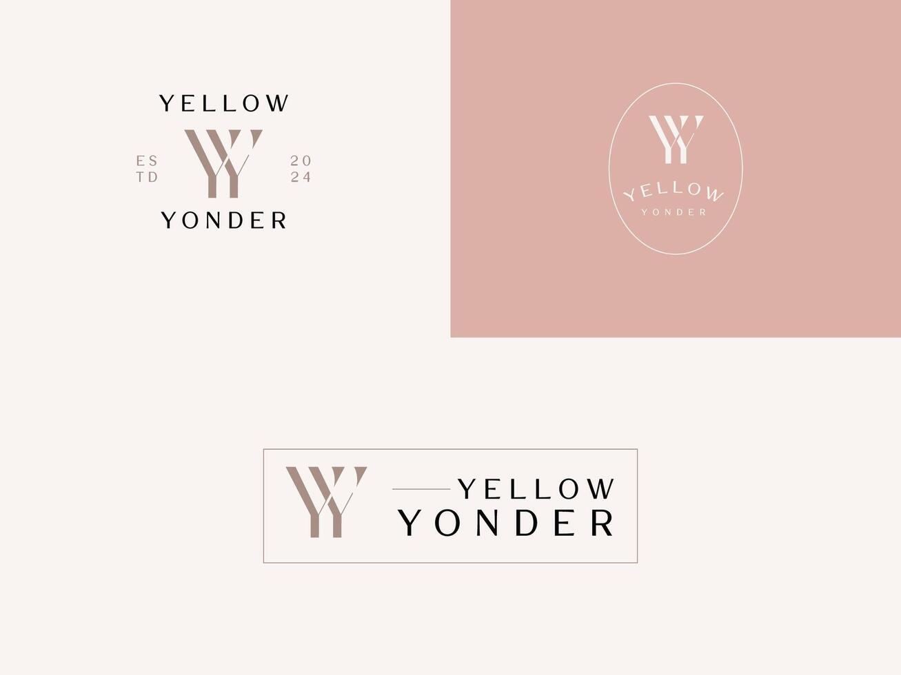 Initial YY for Yellow Yonder Lady Preneur Logo Template for businesswoman vector