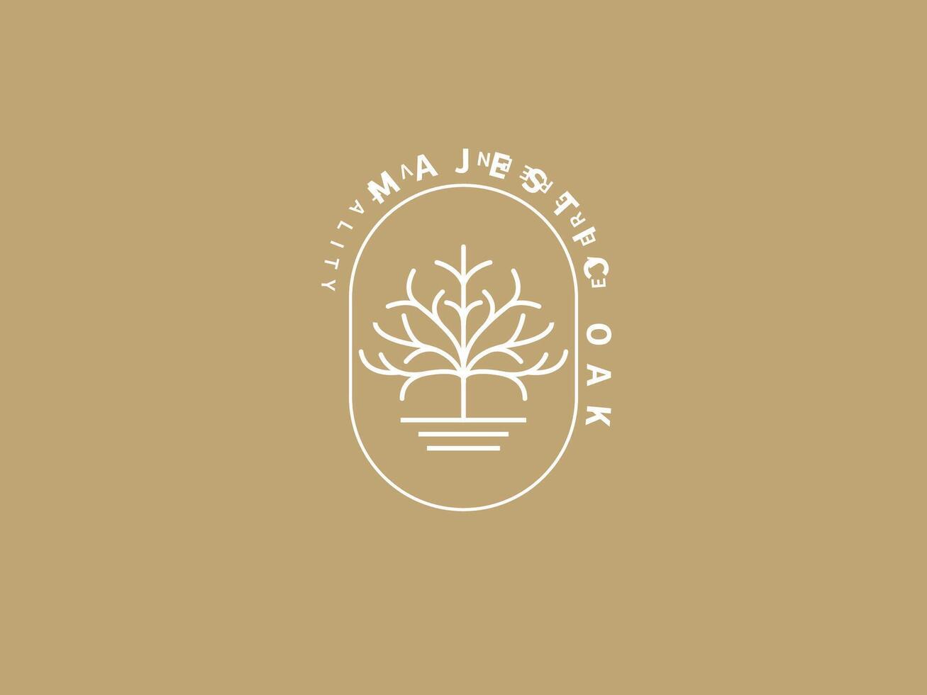 Logo Template for Business and Company with Oak Tree vector