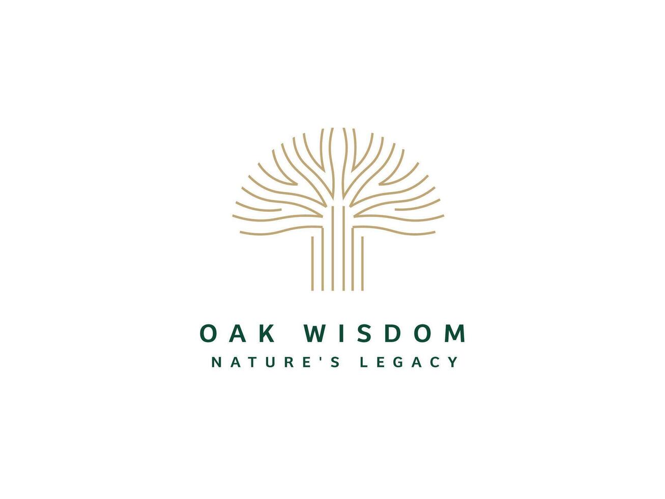 Logo Template for Business and Company with Oak Tree vector