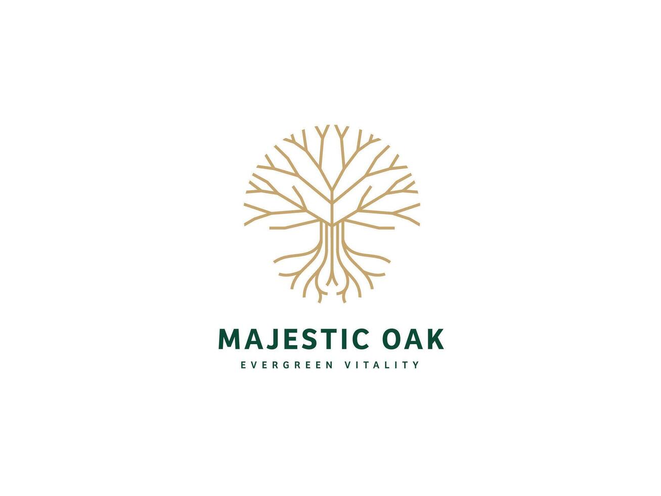 Logo Template for Business and Company with Oak Tree vector