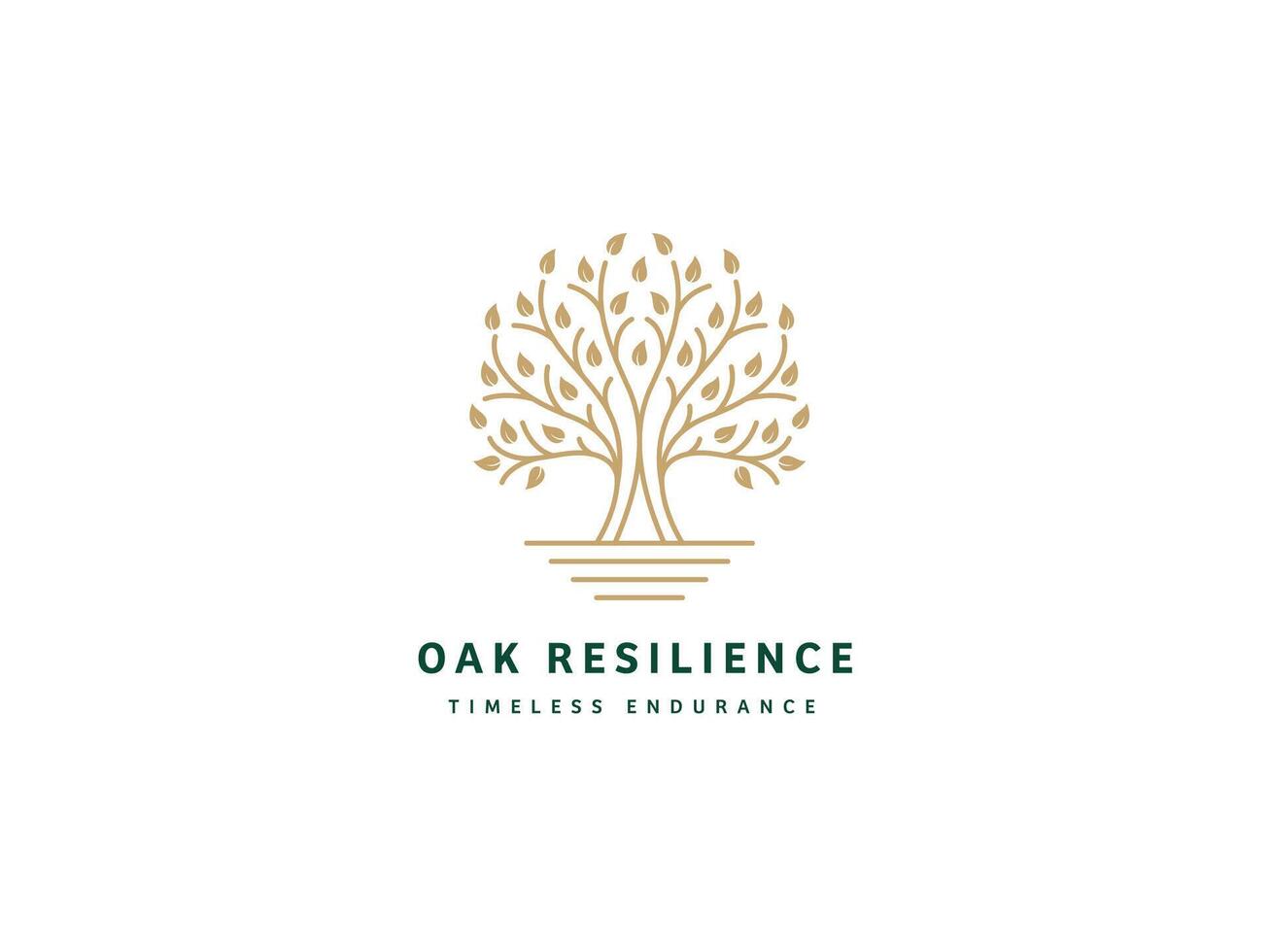 Logo Template for Business and Company with Oak Tree vector