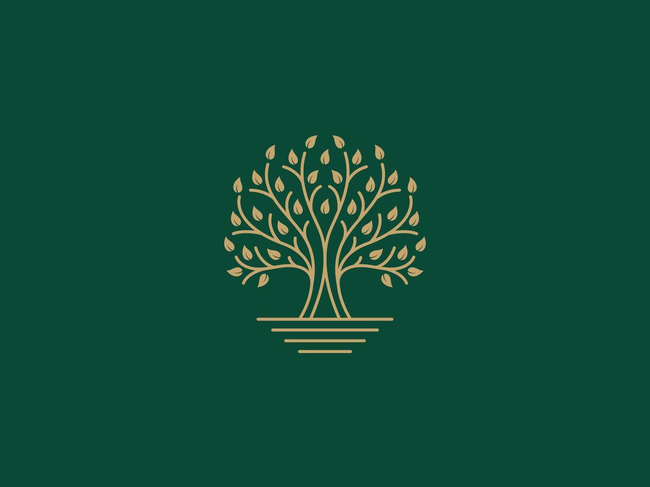 Logo Template for Business and Company with Oak Tree vector