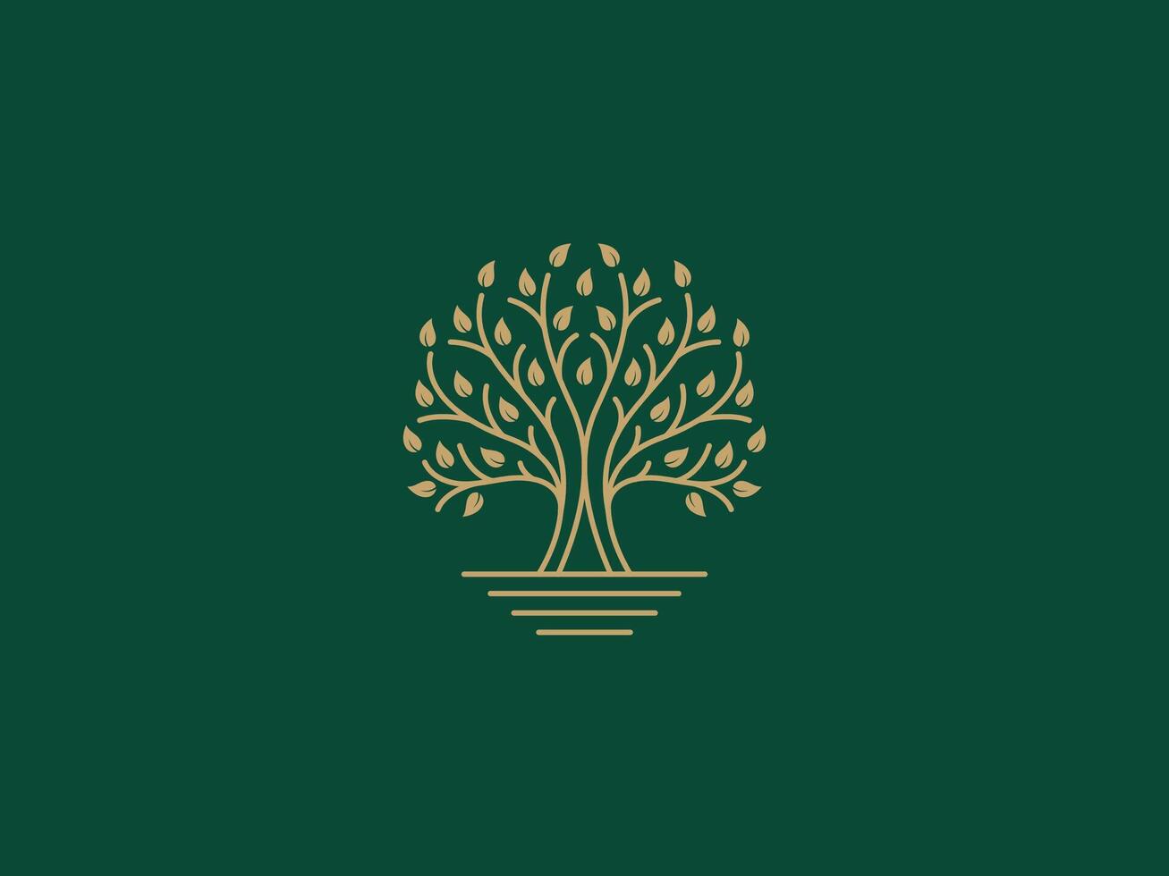 logo modelo para negocio y empresa con roble árbol vector