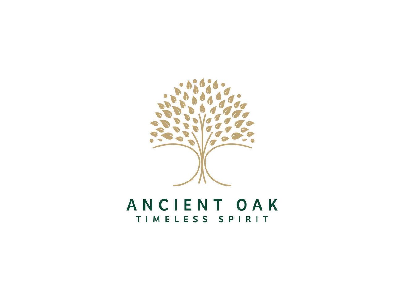 Logo Template for Business and Company with Oak Tree vector