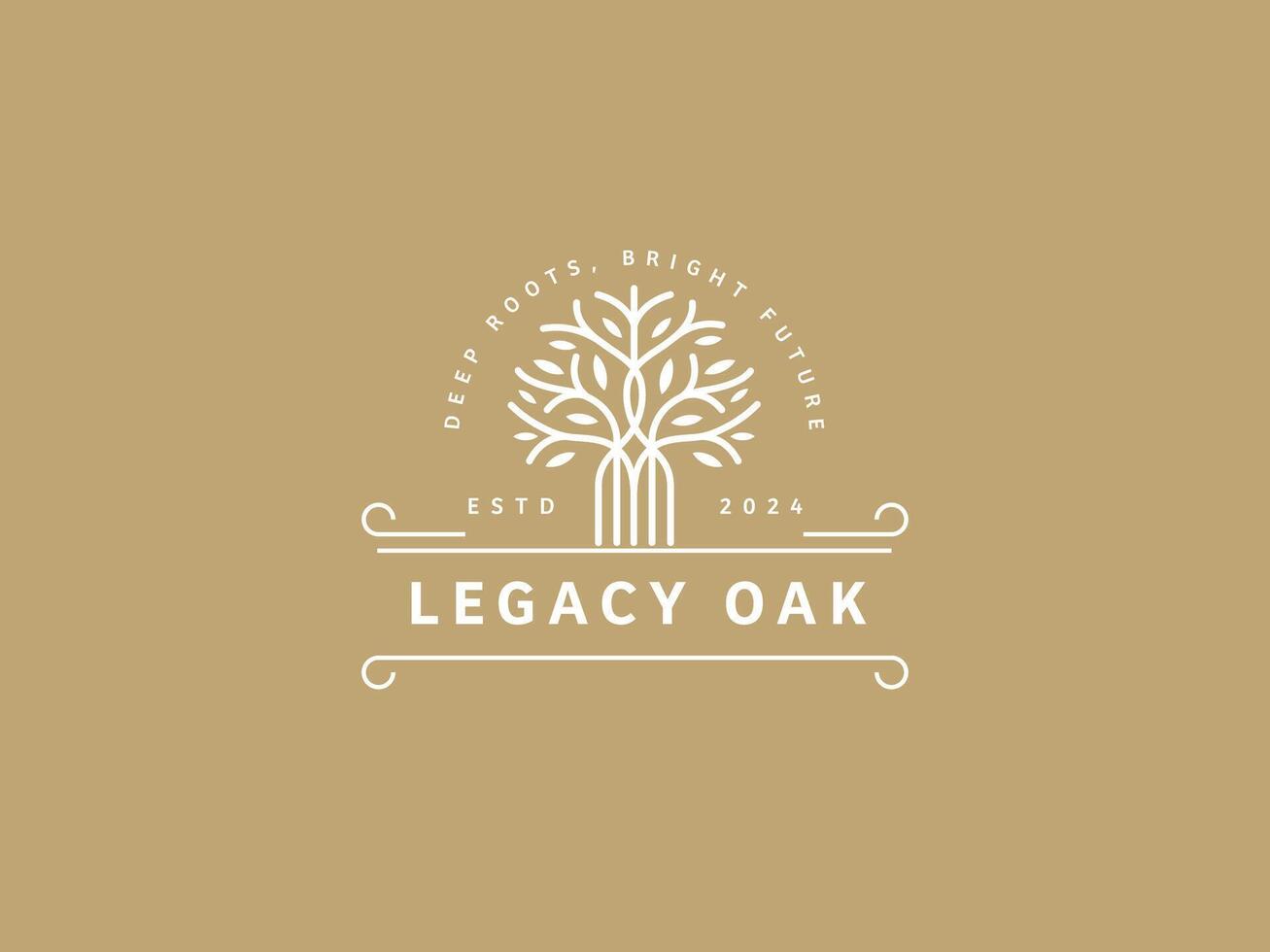 Logo Template for Business and Company with Oak Tree vector