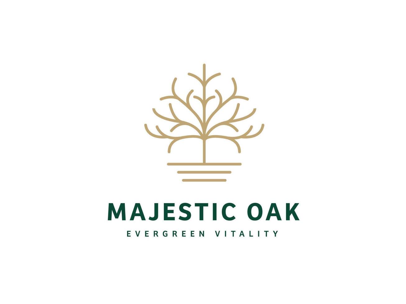 Logo Template for Business and Company with Oak Tree vector