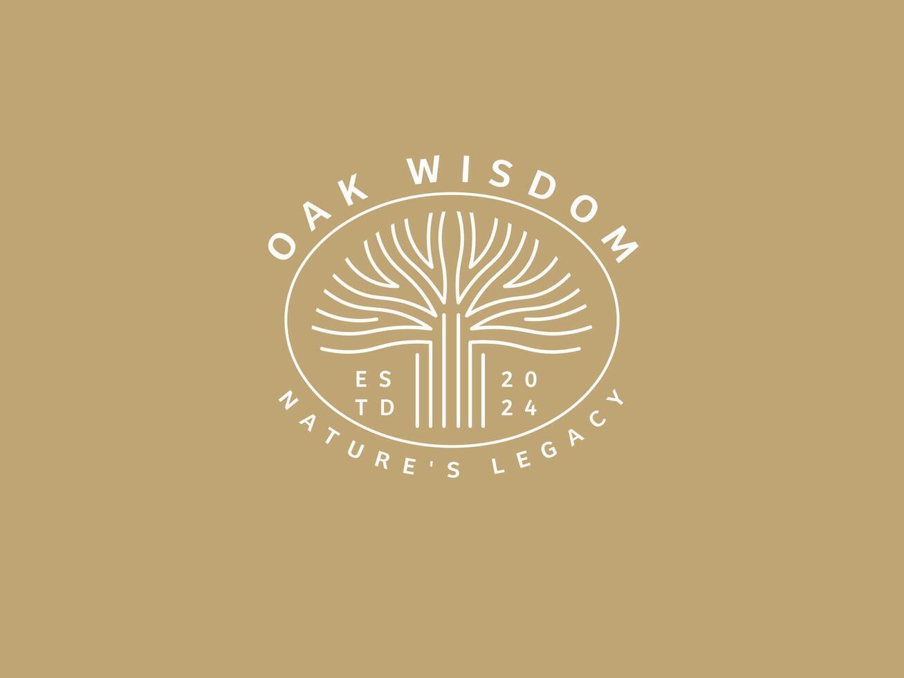 Logo Template for Business and Company with Oak Tree vector