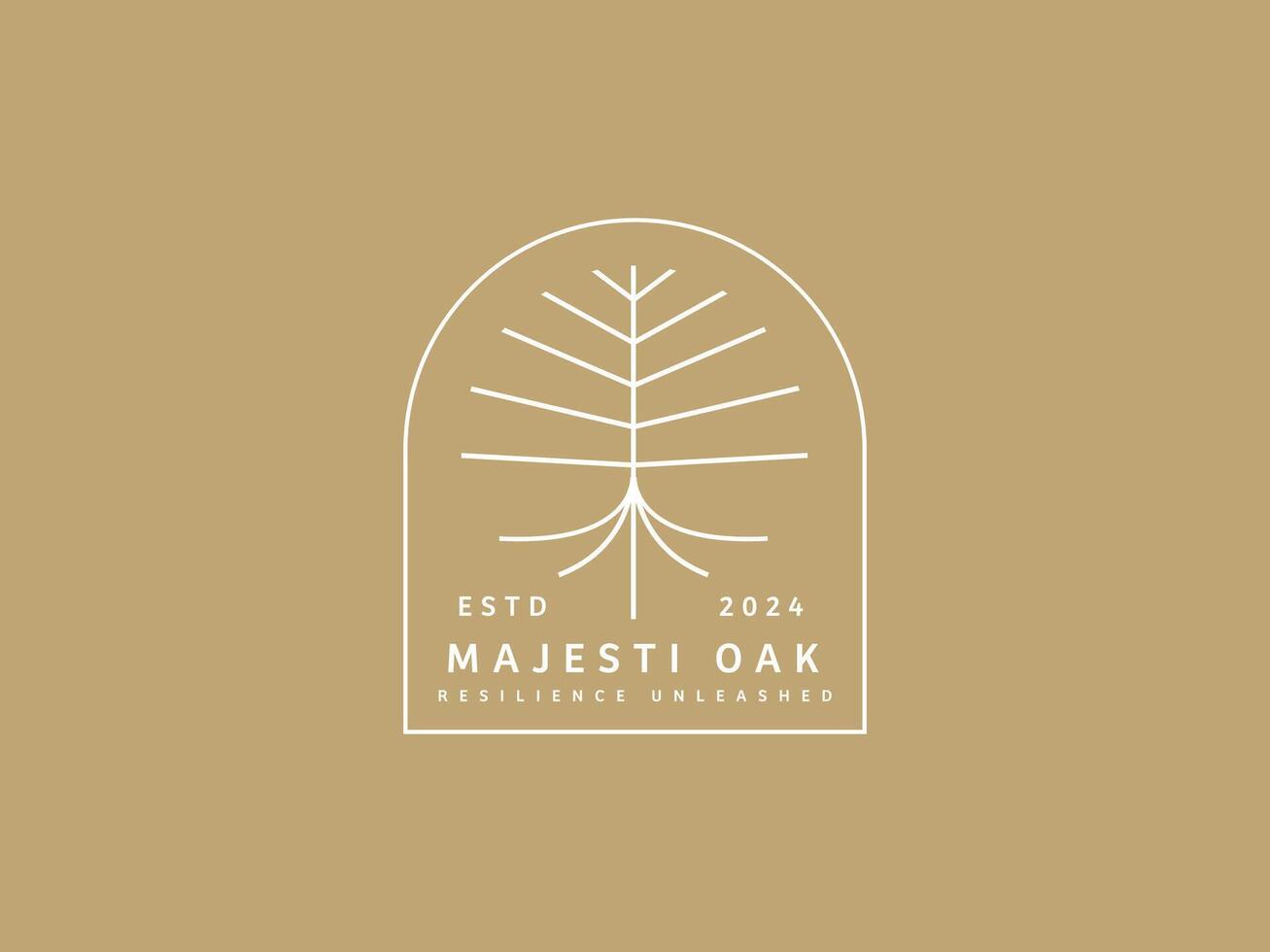 Logo Template for Business and Company with Oak Tree vector