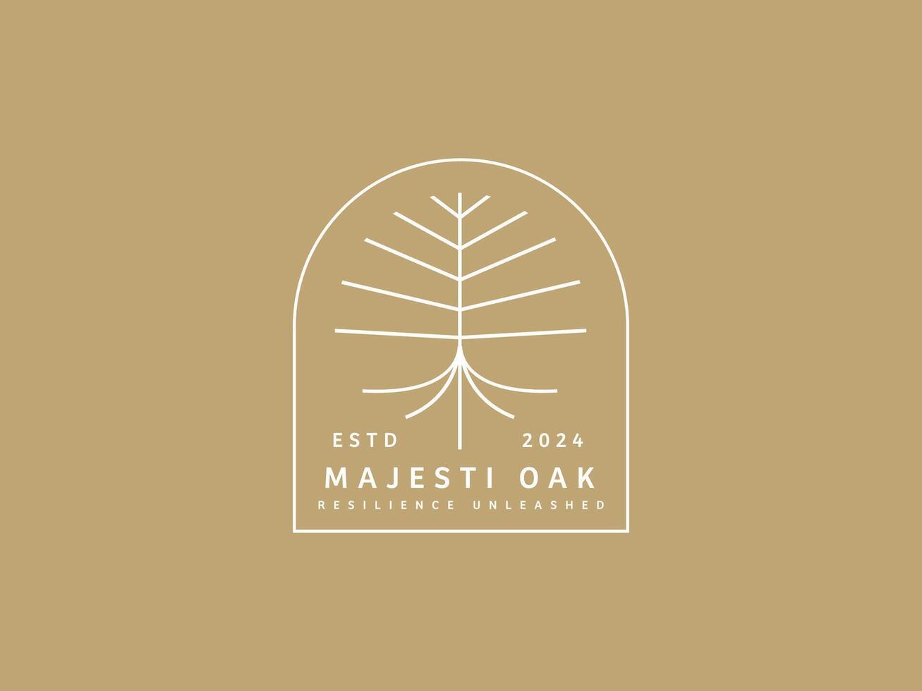 logo modelo para negocio y empresa con roble árbol vector