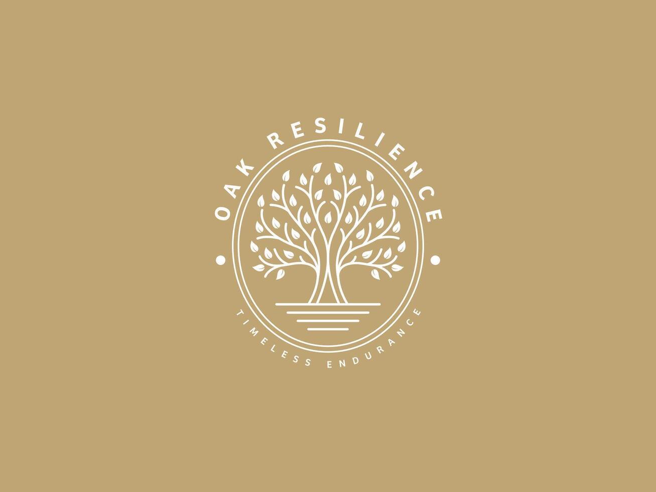 Logo Template for Business and Company with Oak Tree vector