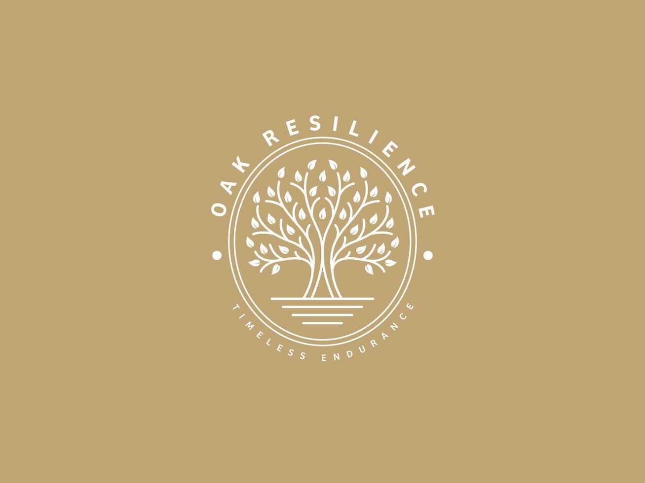 logo modelo para negocio y empresa con roble árbol vector