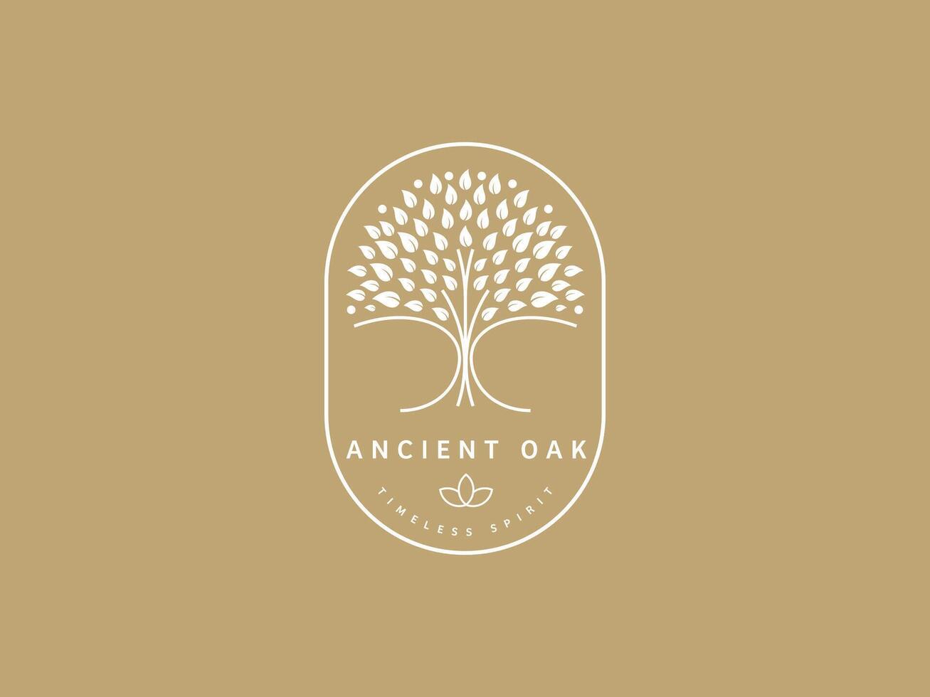 Logo Template for Business and Company with Oak Tree vector