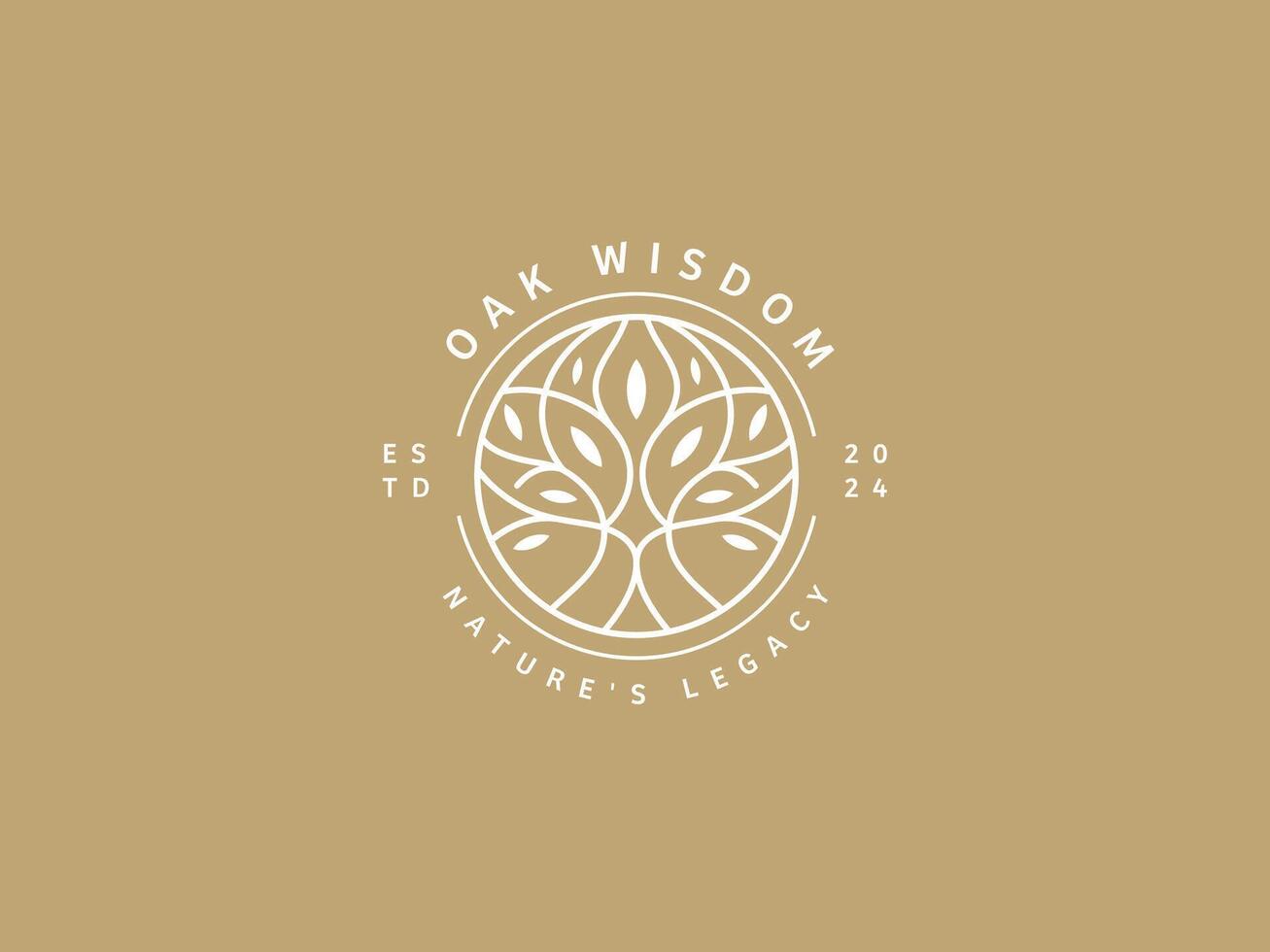 Logo Template for Business and Company with Oak Tree vector