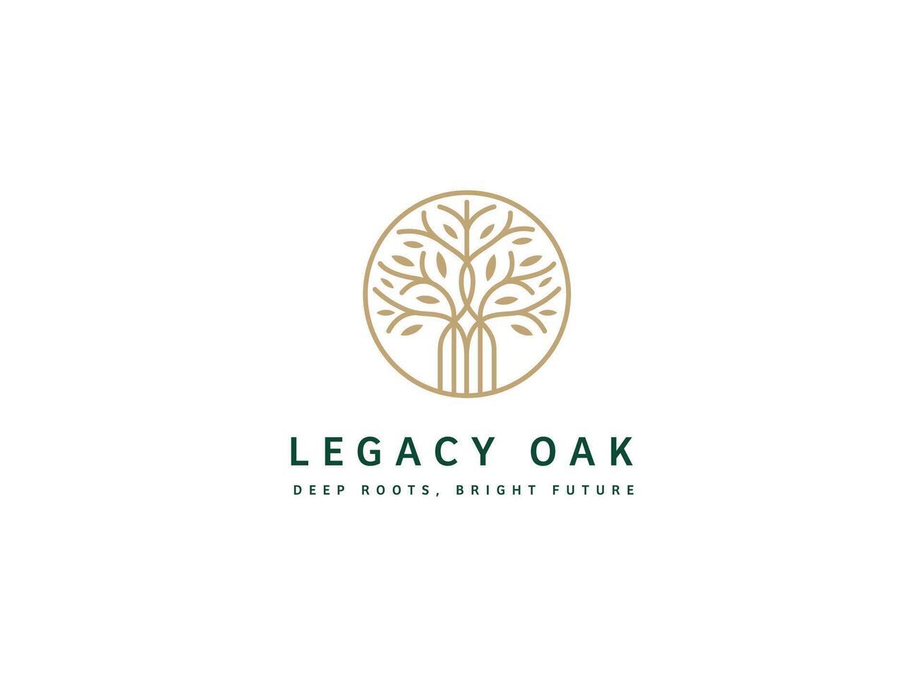 Logo Template for Business and Company with Oak Tree vector