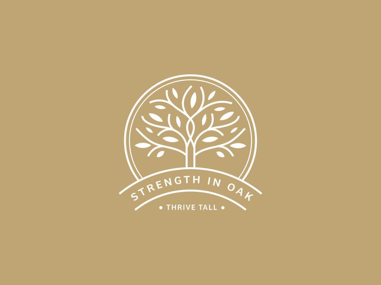 Logo Template for Business and Company with Oak Tree vector