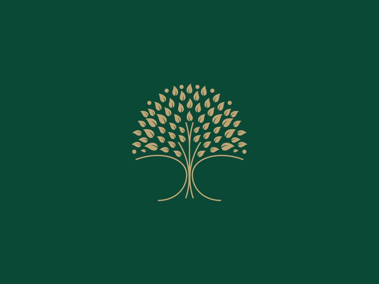 Logo Template for Business and Company with Oak Tree vector