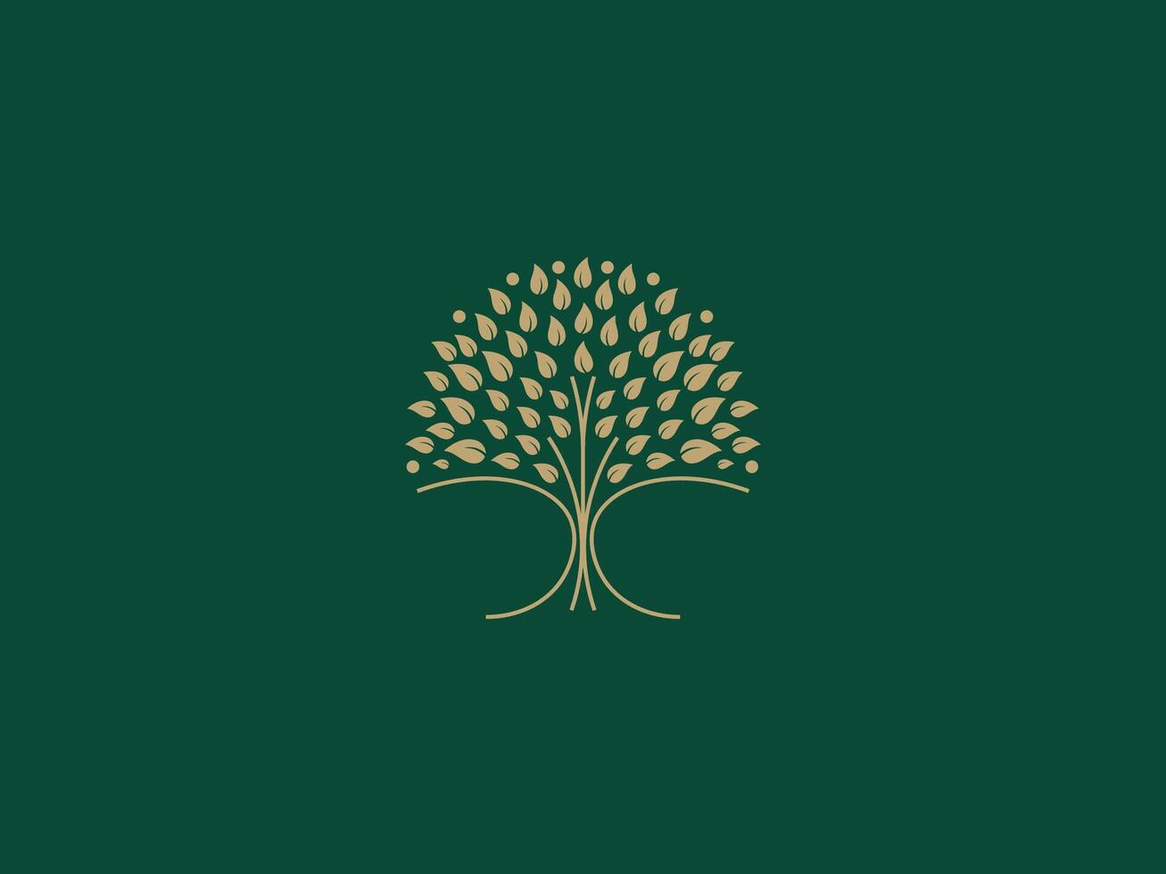 Logo Template for Business and Company with Oak Tree vector