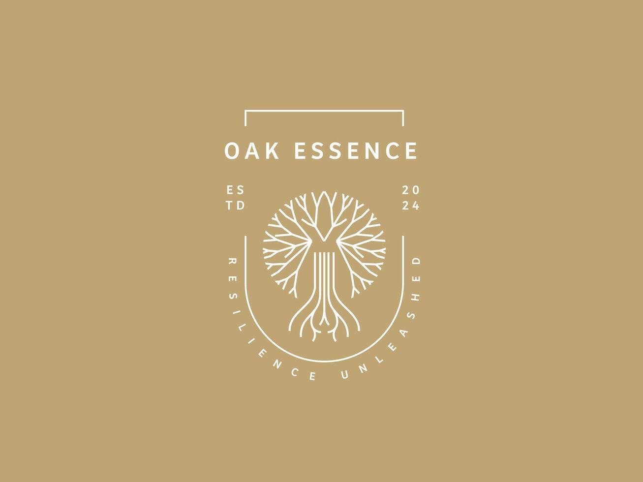 Logo Template for Business and Company with Oak Tree vector
