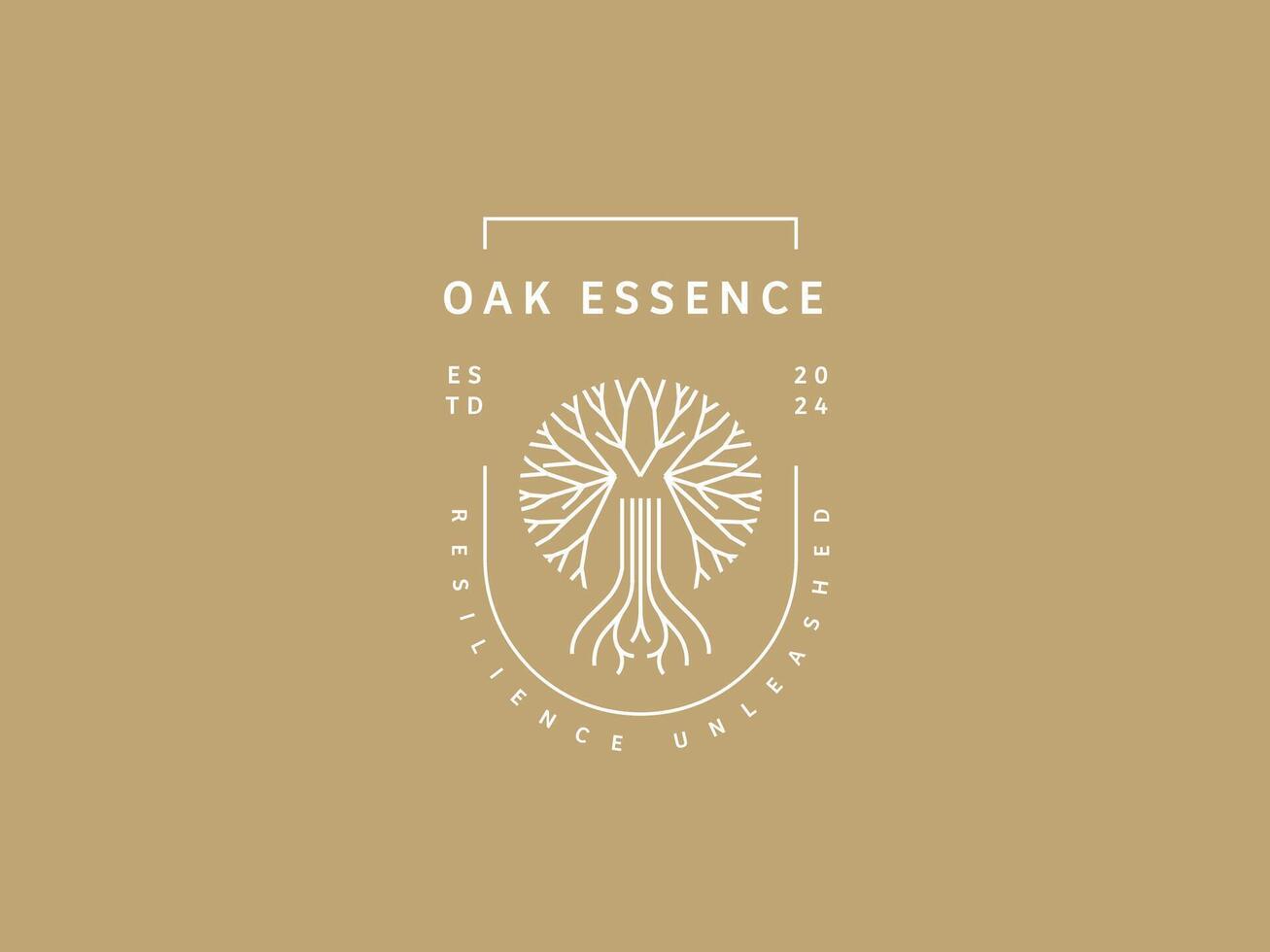 Logo Template for Business and Company with Oak Tree vector