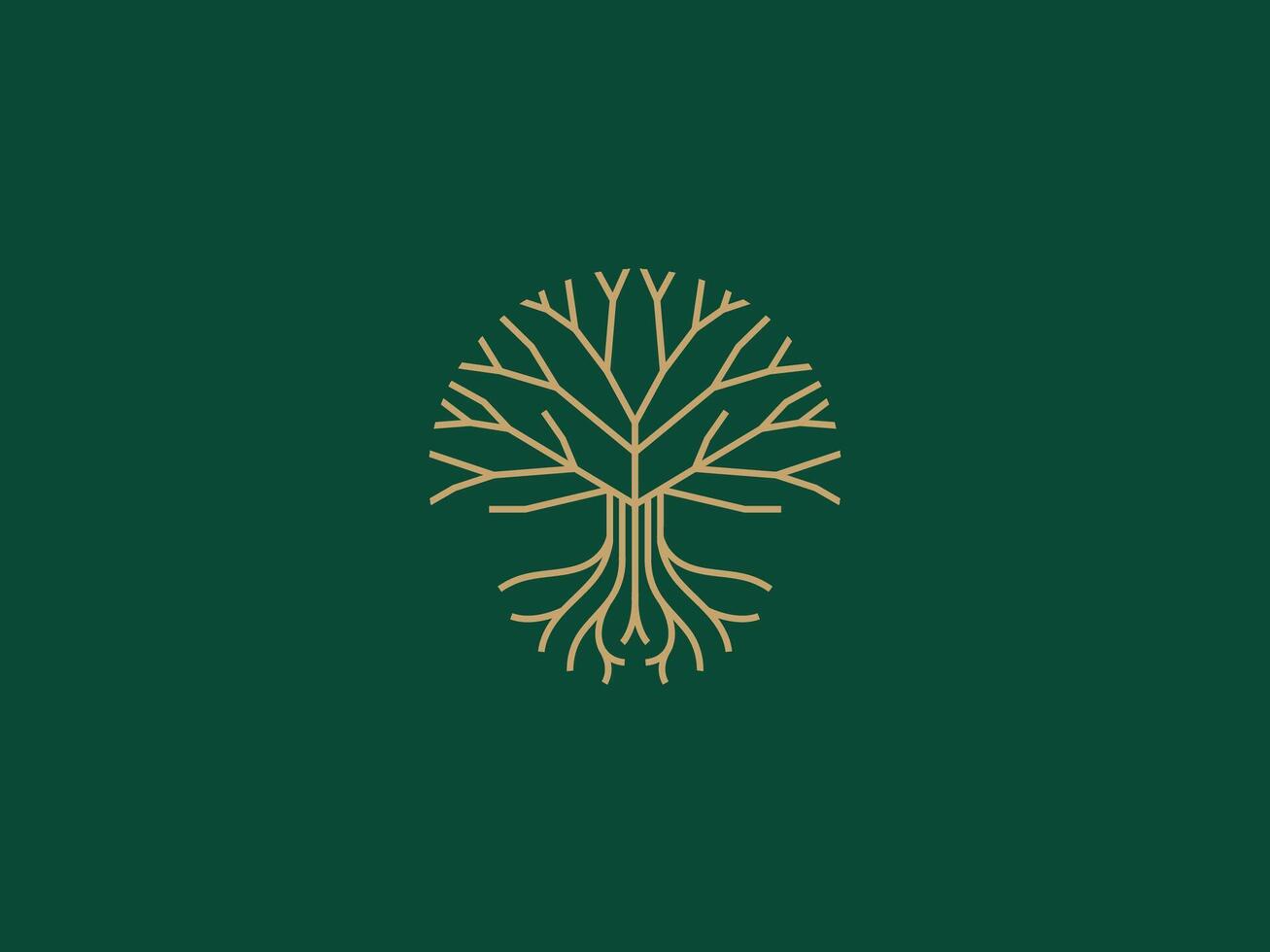 Logo Template for Business and Company with Oak Tree vector