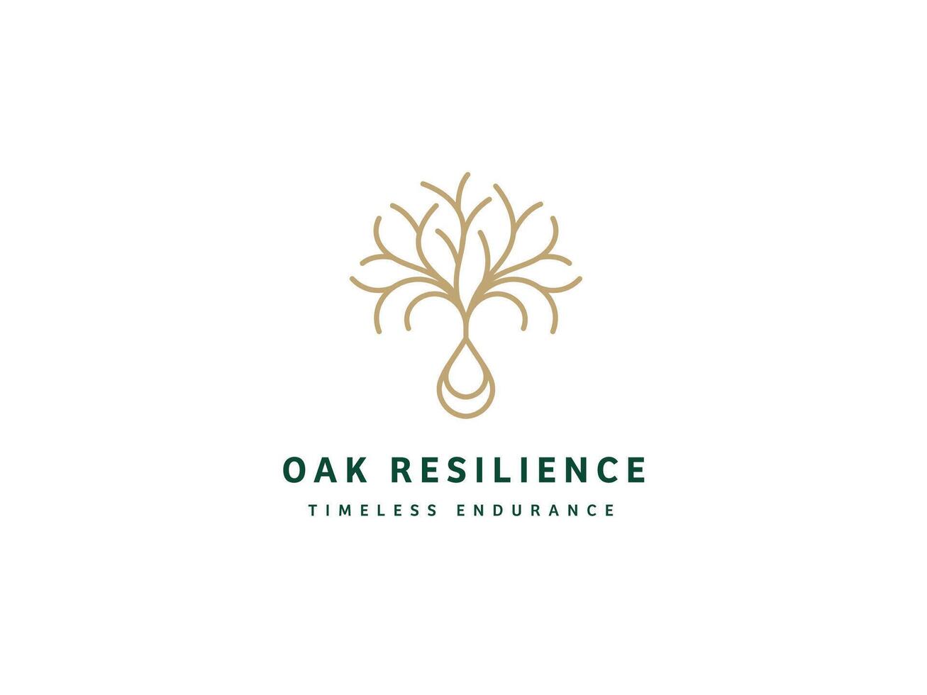 Logo Template for Business and Company with Oak Tree vector