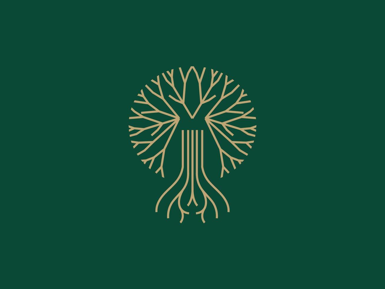 Logo Template for Business and Company with Oak Tree vector