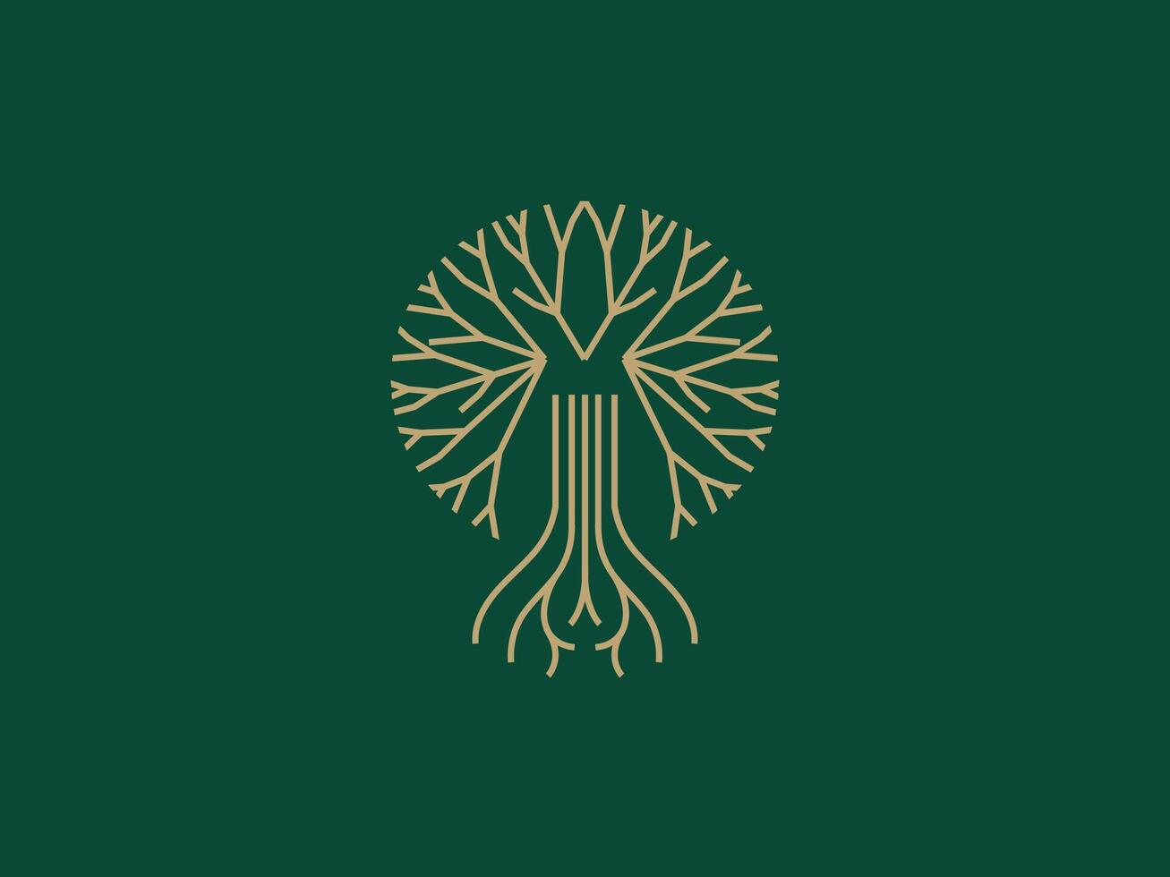 logo modelo para negocio y empresa con roble árbol vector