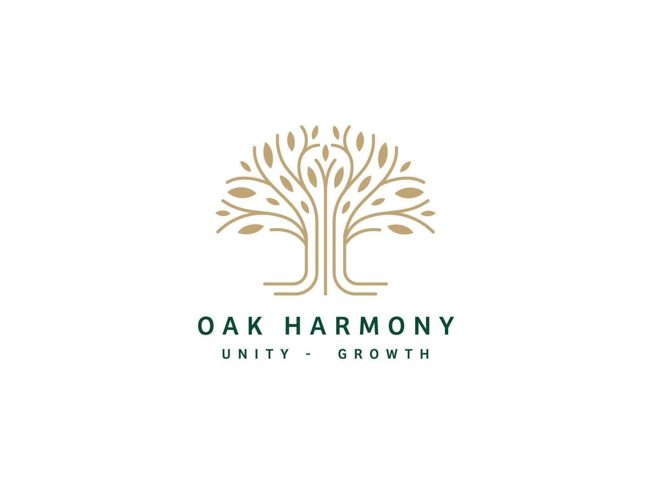 Logo Template for Business and Company with Oak Tree vector