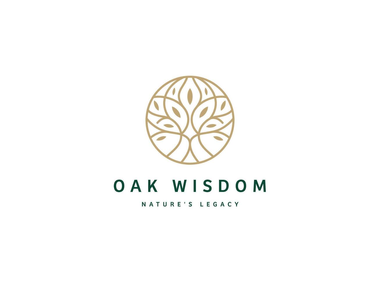 Logo Template for Business and Company with Oak Tree vector