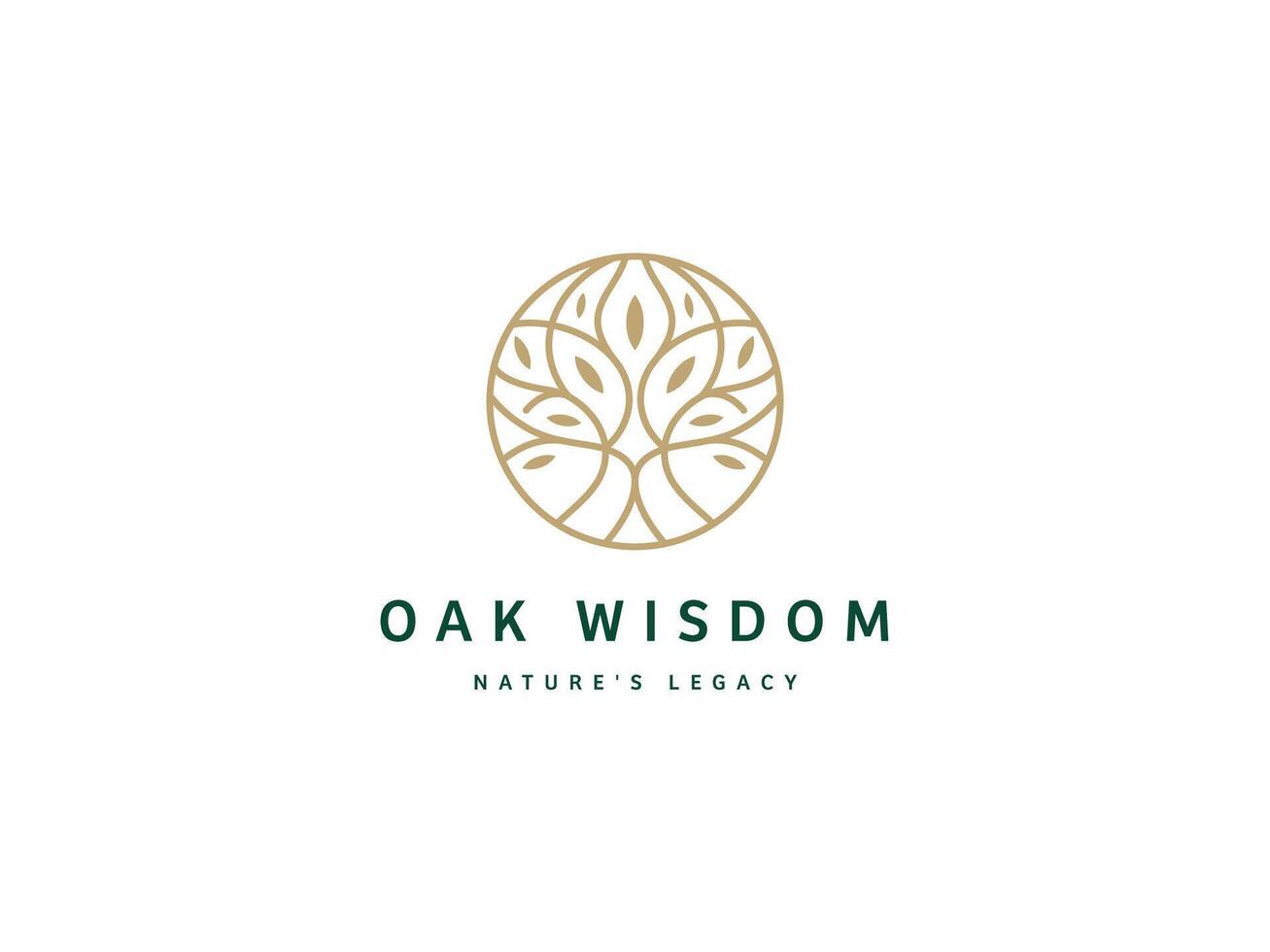 Logo Template for Business and Company with Oak Tree vector