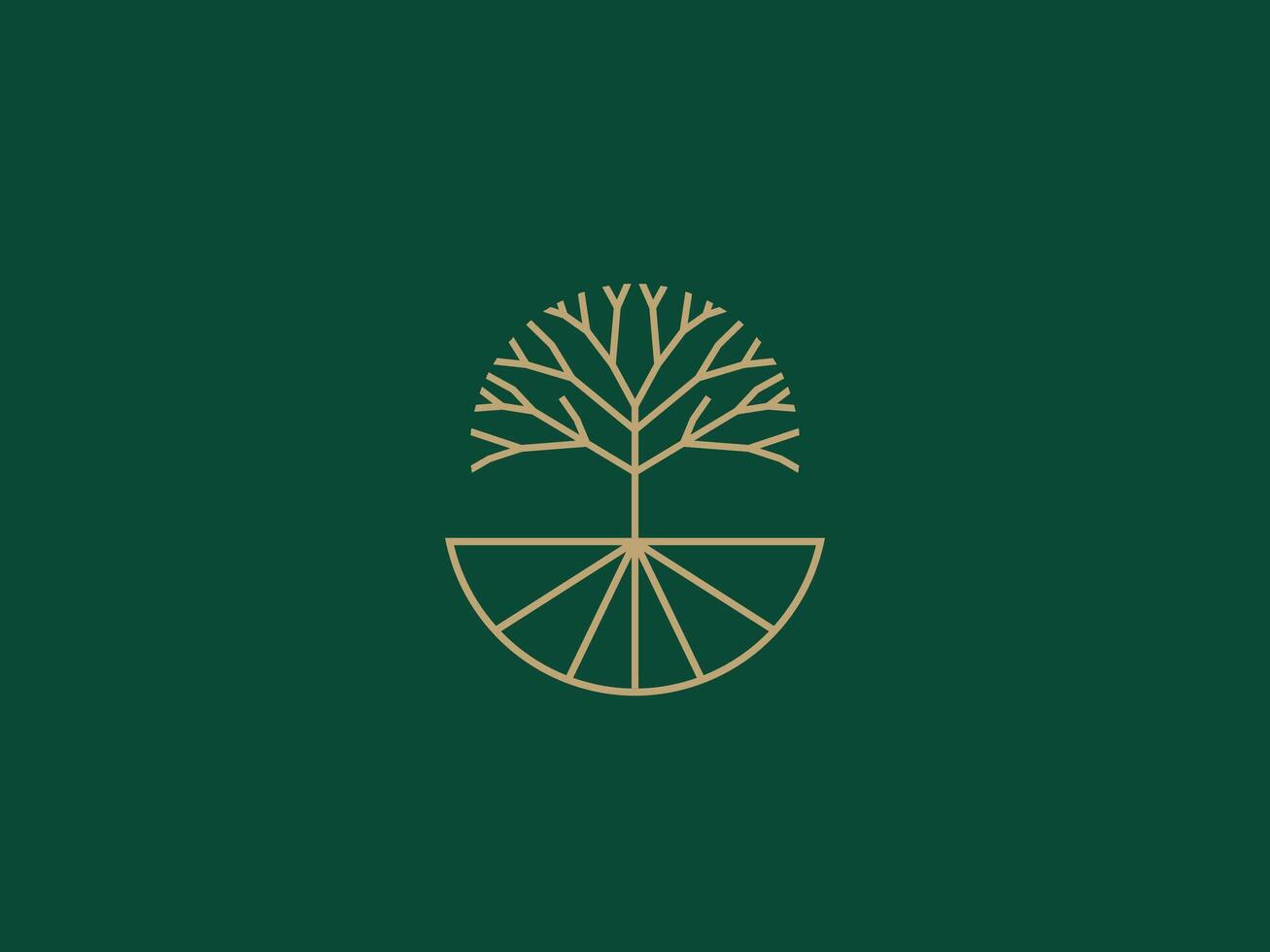 Logo Template for Business and Company with Oak Tree vector