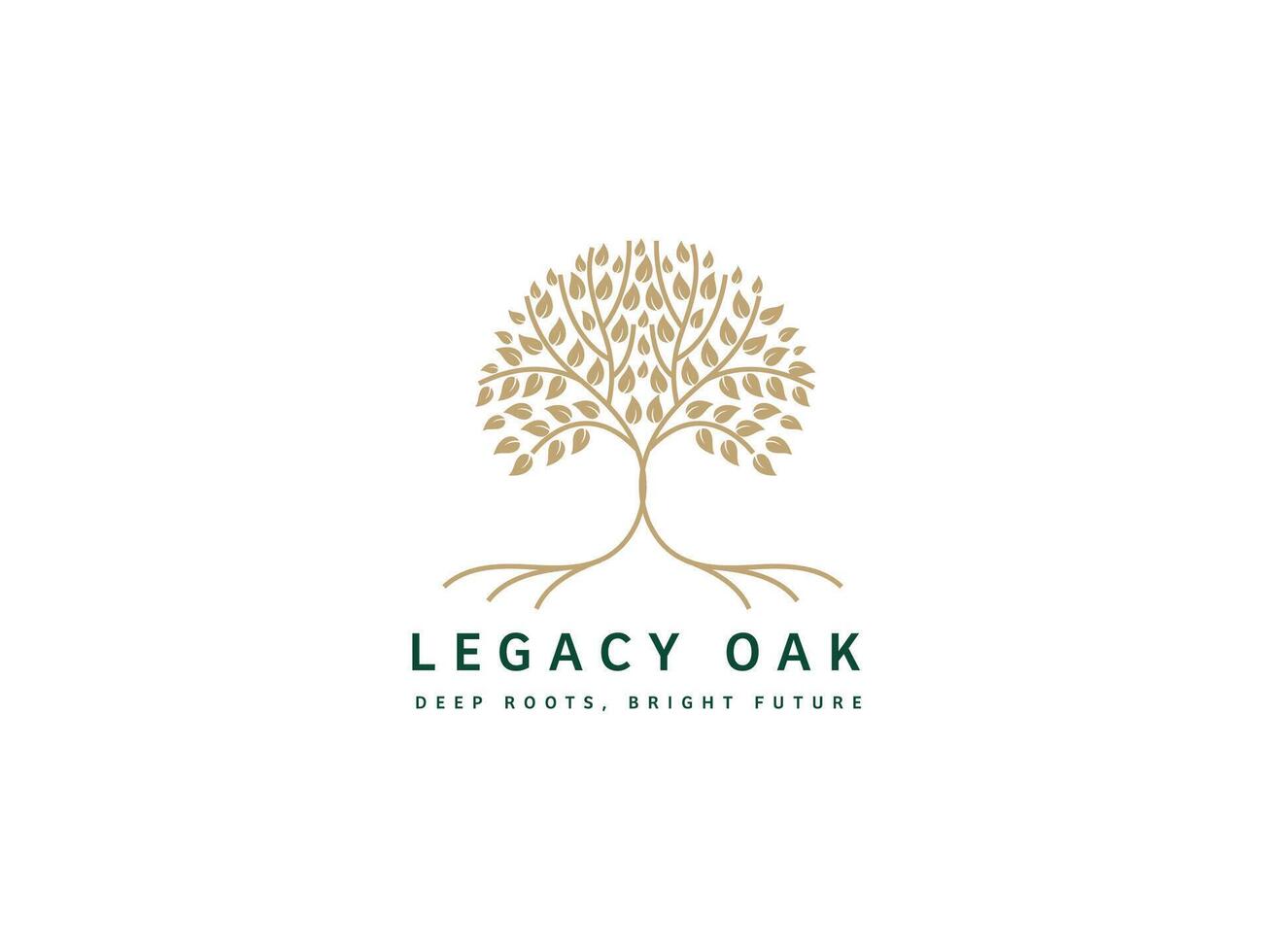 Logo Template for Business and Company with Oak Tree vector