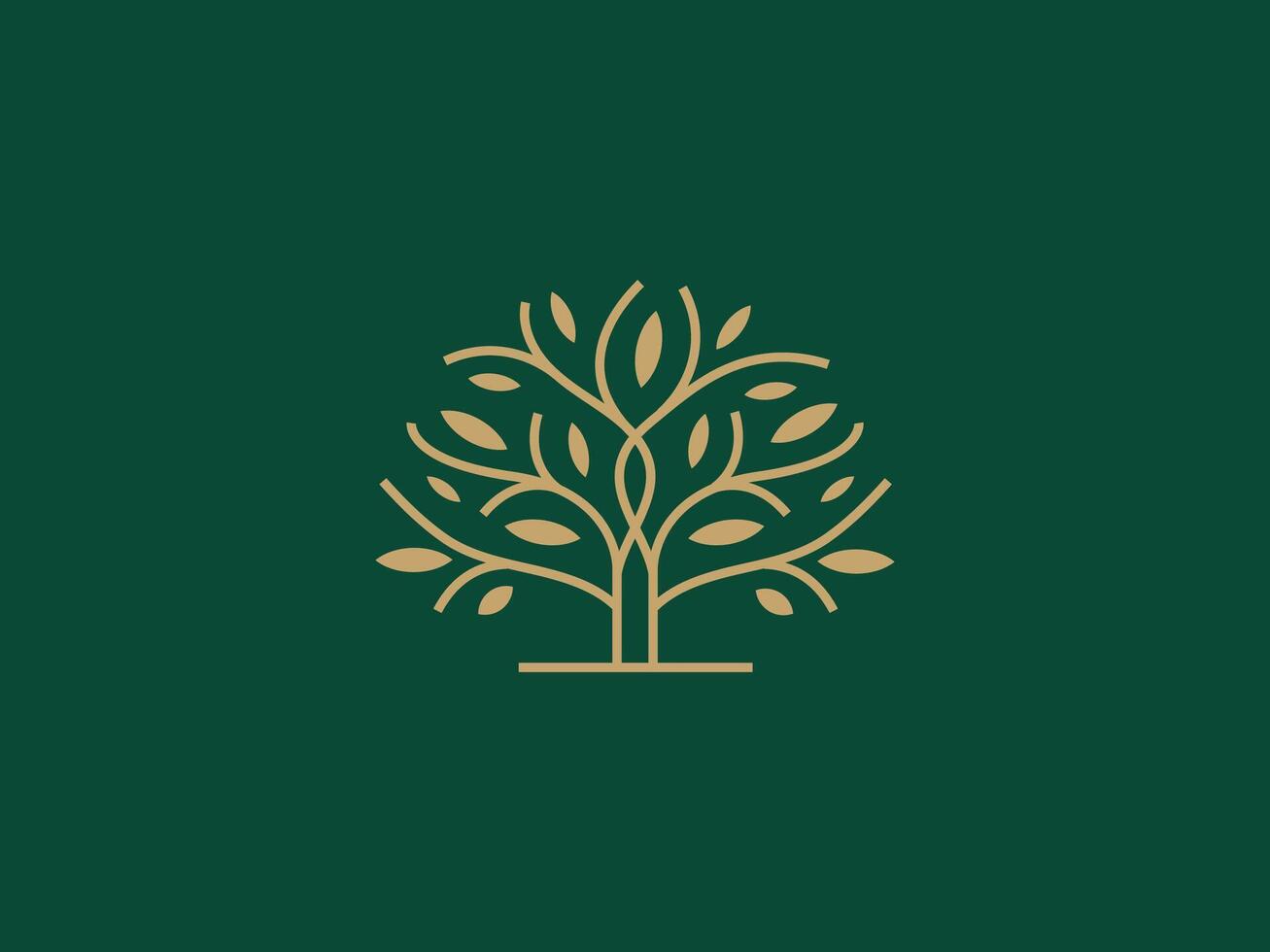 Logo Template for Business and Company with Oak Tree vector