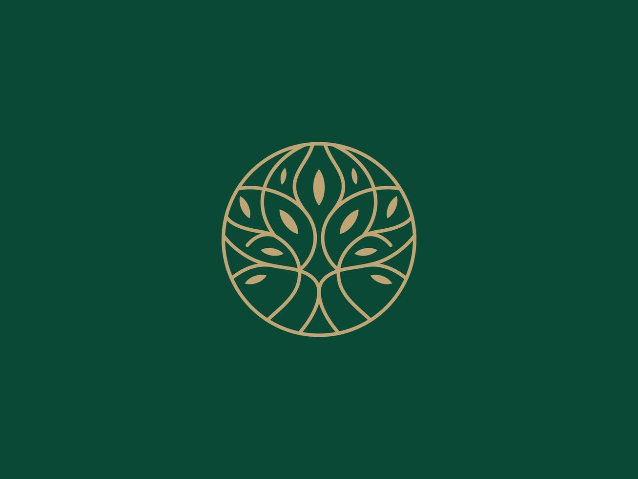 Logo Template for Business and Company with Oak Tree vector