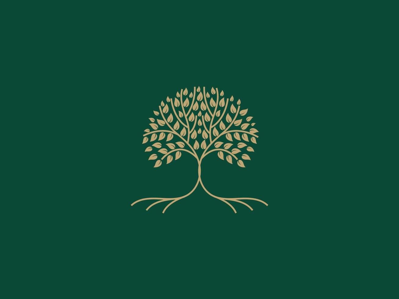 logo modelo para negocio y empresa con roble árbol vector