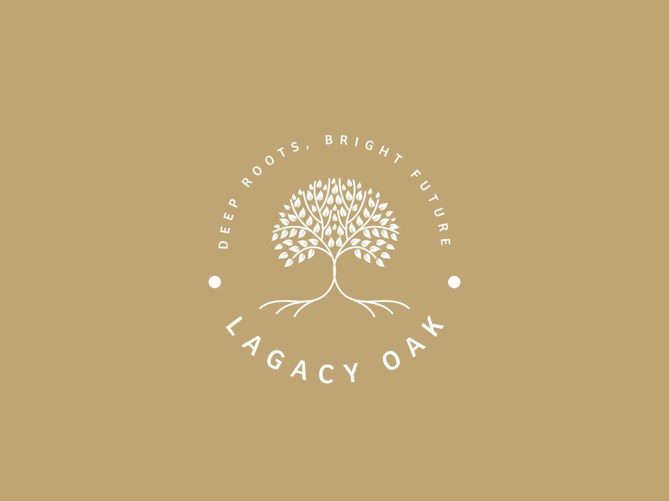 Logo Template for Business and Company with Oak Tree vector
