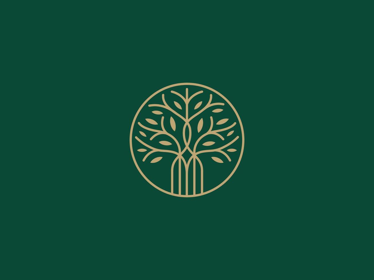 Logo Template for Business and Company with Oak Tree vector