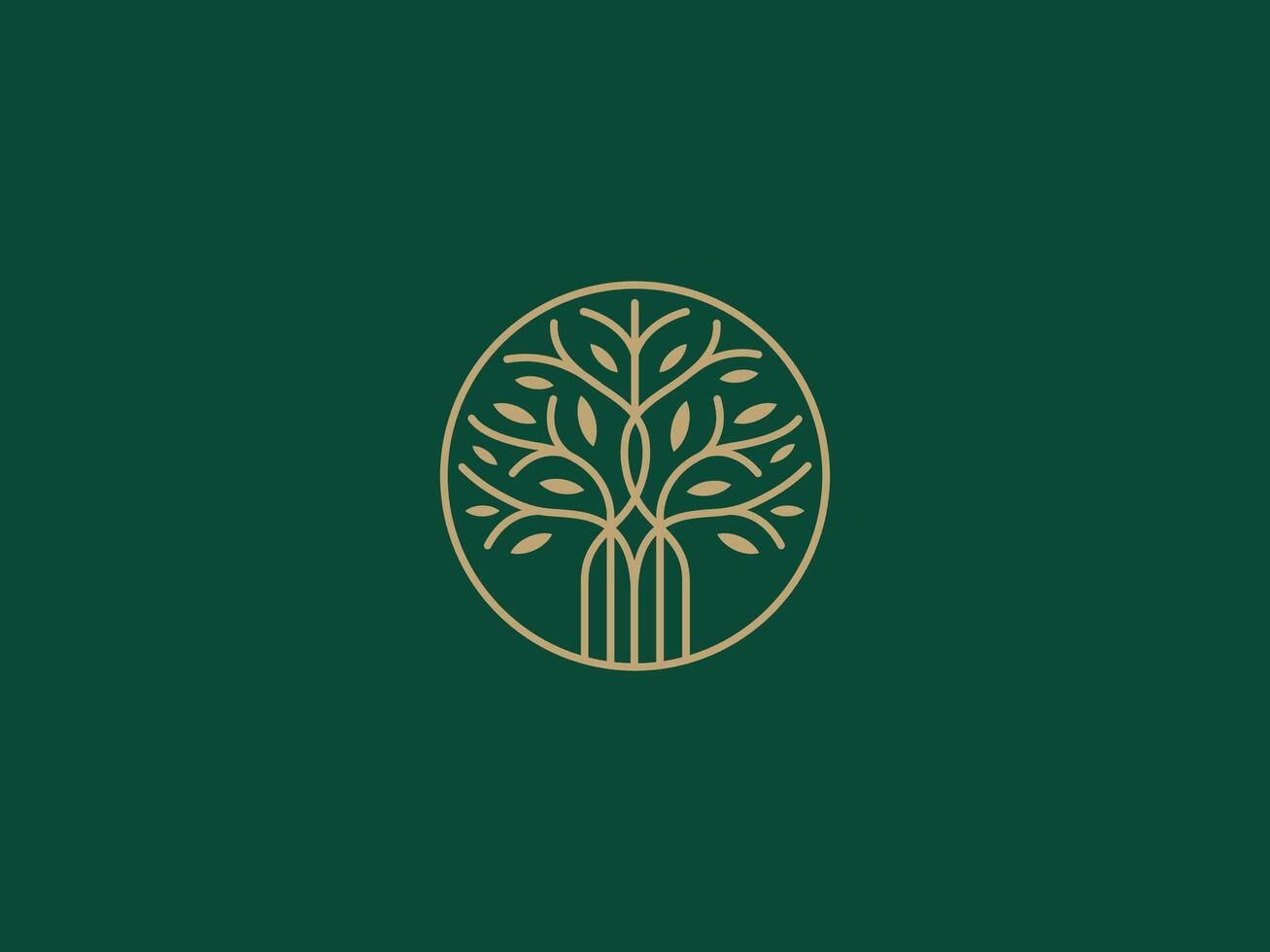 Logo Template for Business and Company with Oak Tree vector