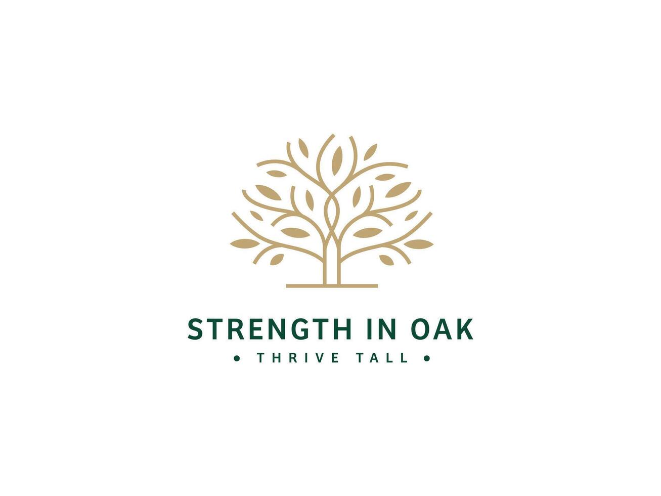 Logo Template for Business and Company with Oak Tree vector