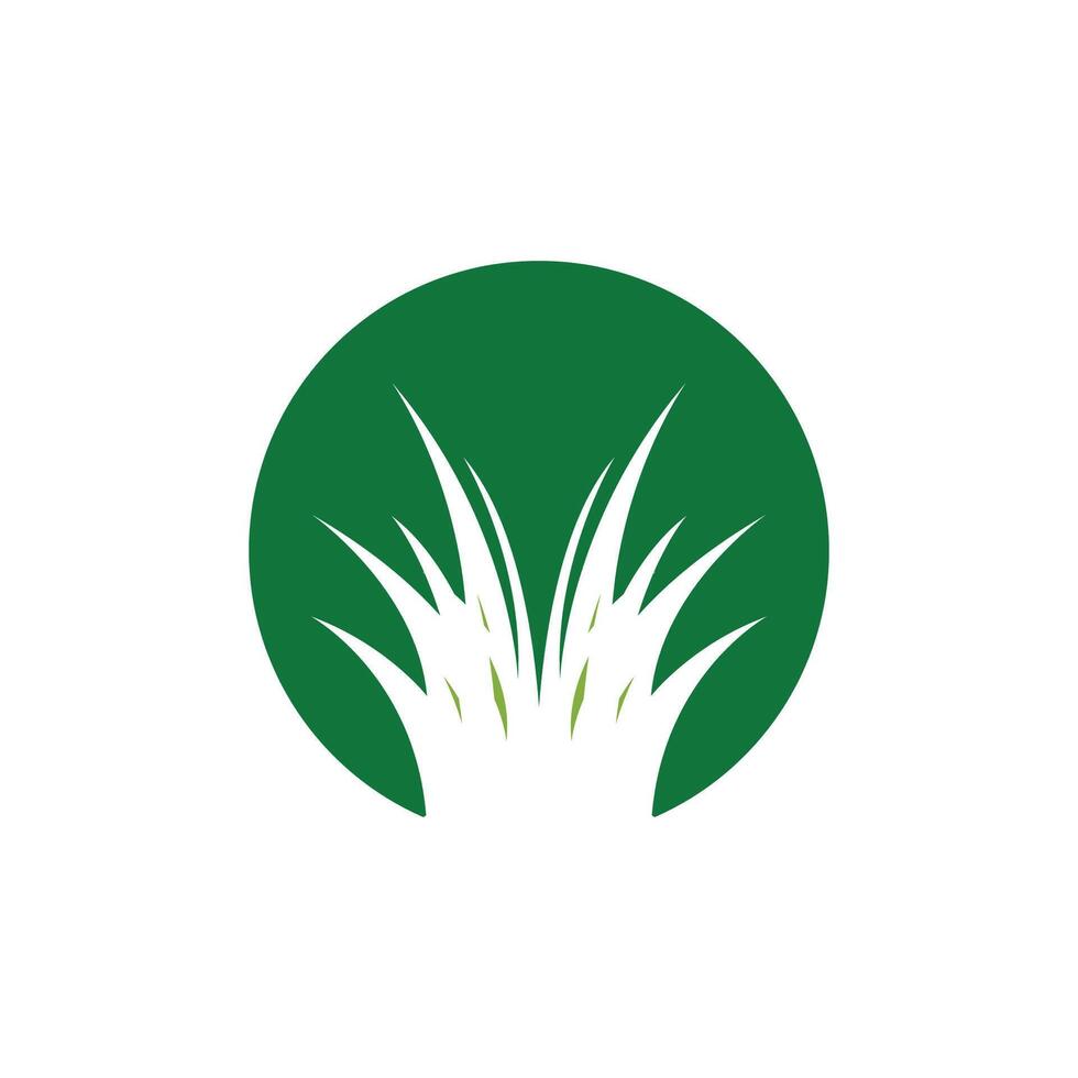 Nature grass icon and symbol vector template