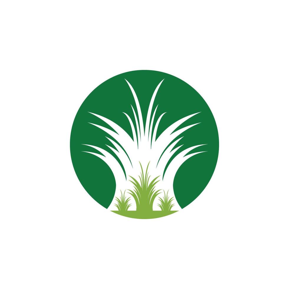 Nature grass icon and symbol vector template