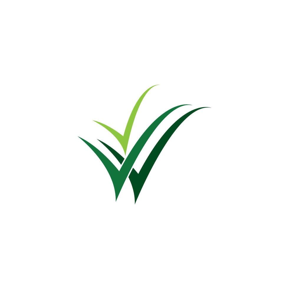 Nature grass icon and symbol vector template