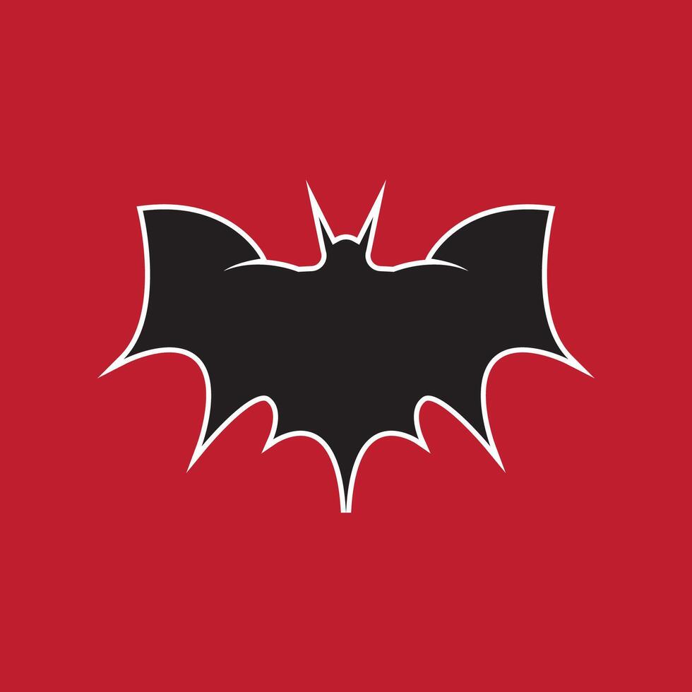 Bat wing silhouette icon and symbol vector template illustration